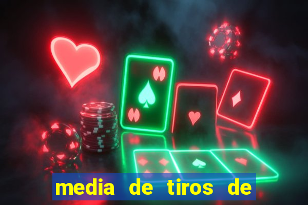 media de tiros de meta por jogo